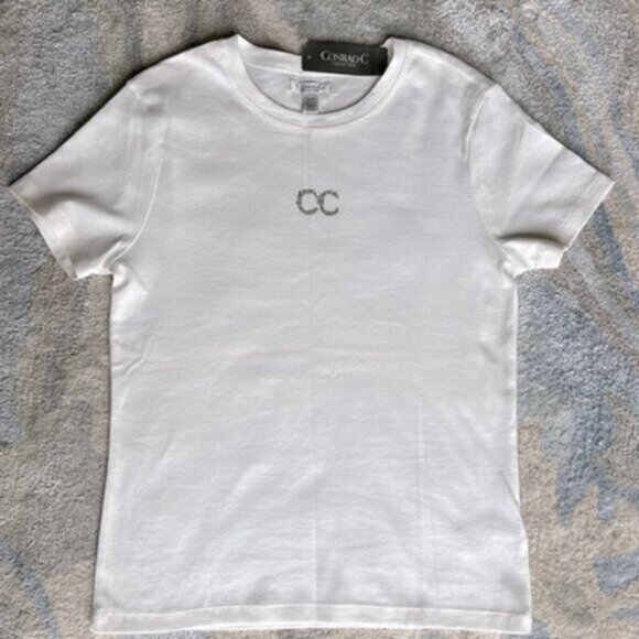 Sparkle "C" White Tee - Picture 9 of 9